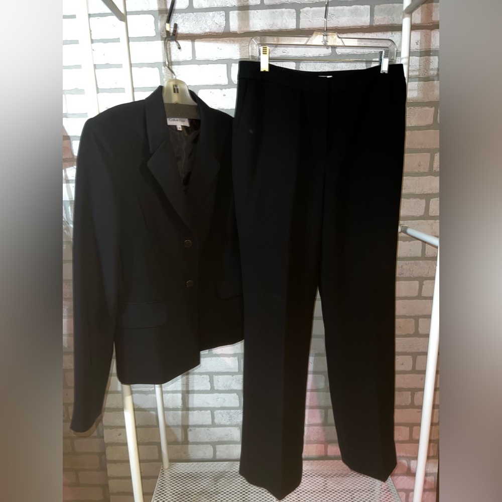 Calvin Klein Navy Pant Suit Fully Lined Women’s Size 8